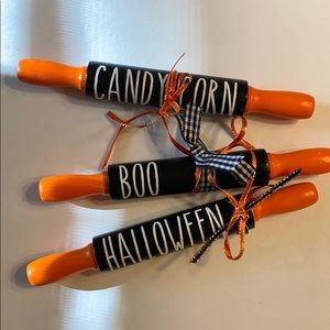 Hand Painted Halloween Farm House Rolling spins